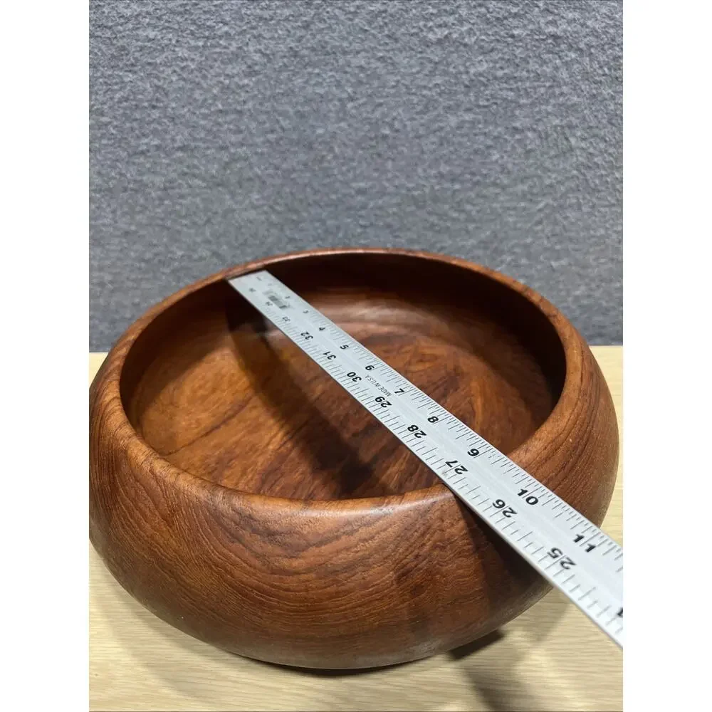 Vintage Good Wood Large Teak Wood Salad Bowl Plus 2 Small Bowls Made In Thailand